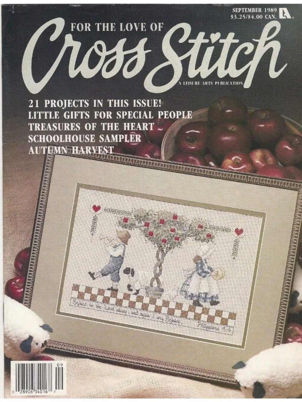 Leisure Arts For The Love Of Cross Stitch September '89 Magazine Autumn Harvest